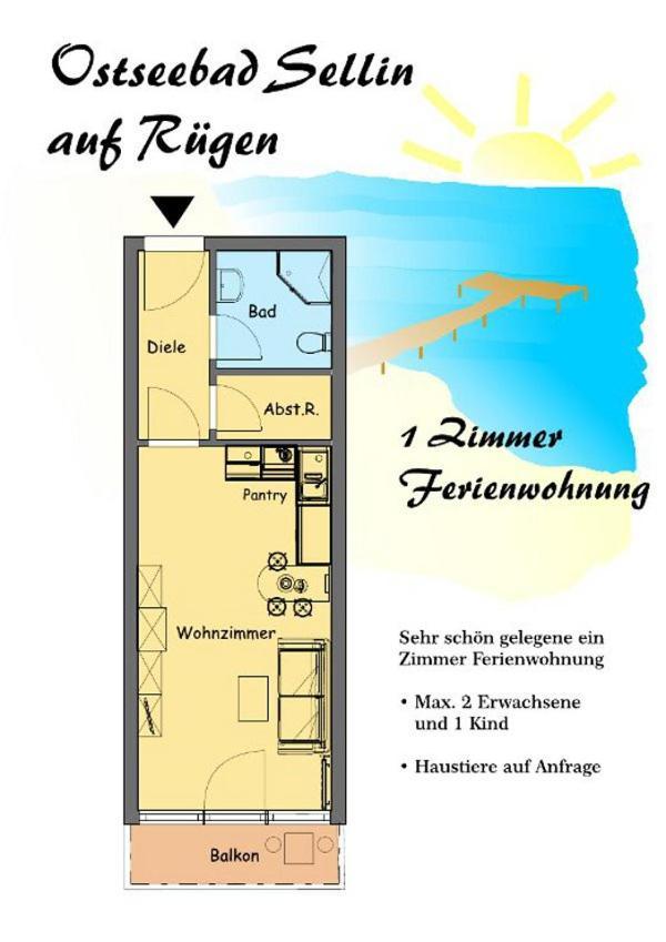 Ostseebad Sellin Auf Ruegen Apartment Im Haus Baltic 1 Og Bagian luar foto